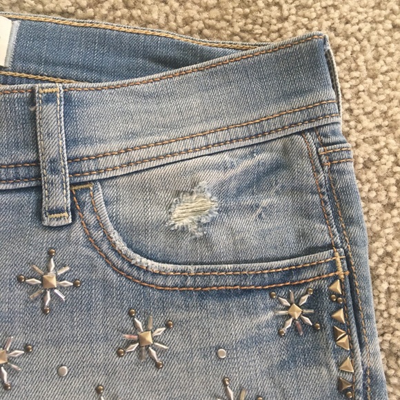 Hollister embellished denim shorts Sz 3 low rise Y2K! - Picture 3 of 9